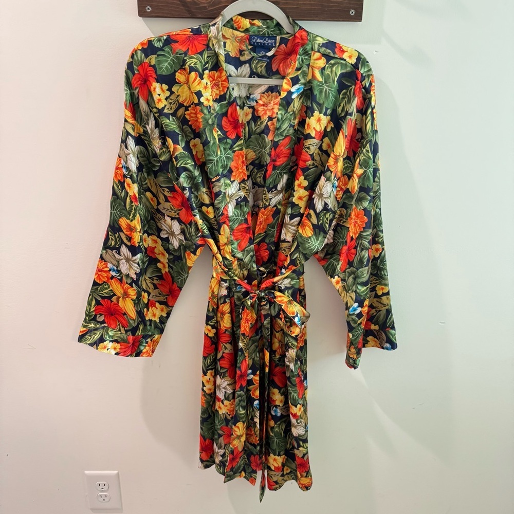 Vintage Lillian Lorow Designs‎ Floral Robe XL